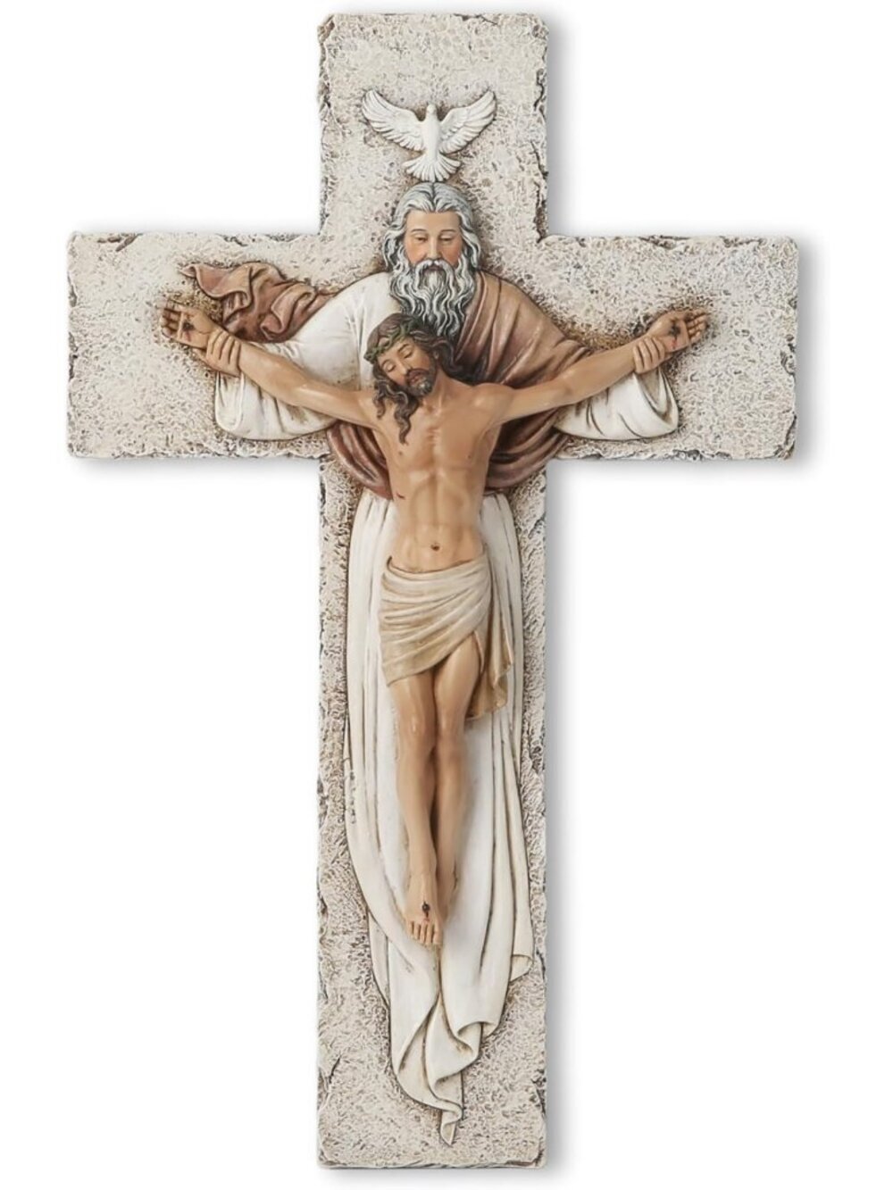 9.5" Holy Trinity Crucifix Wall Cross - Inspirational Catholic Home Décor